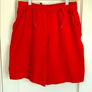 Lululemon red shorts with liner